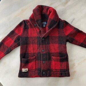 Polo by Ralph Lauren Kids Checkered Red and Black Jacket size 2T